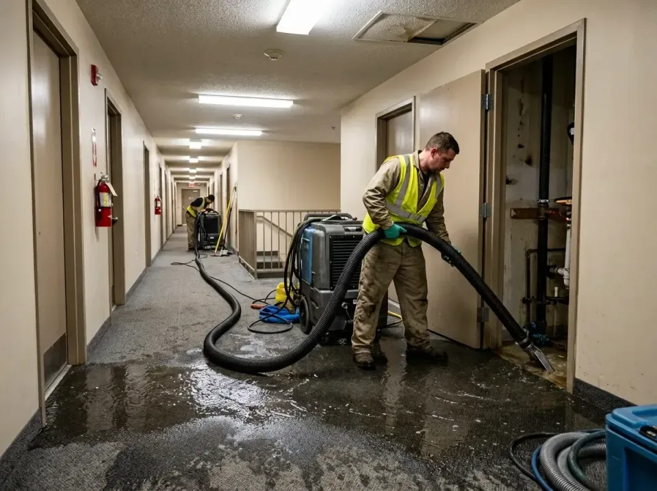 multi-unit-apartment-hallway-f-005 — frequently asked questions, Emergency Burst Pipe Water Extraction & Removal in Alliance…